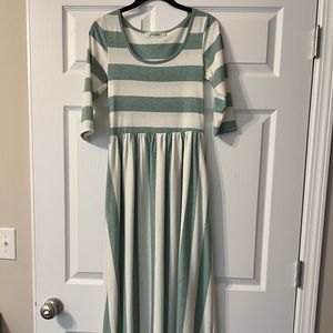 Jacylane || Stripe Maxi Dress